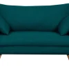 grande surprise Canapé Scandinave 2 Places En Tissu Bleu Paon Et Bois Clair CREEP 26