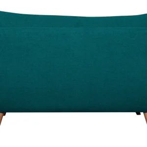 grande surprise Canapé Scandinave 2 Places En Tissu Bleu Paon Et Bois Clair CREEP 13