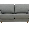 Canapé Scandinave 2 Places En Tissu Gris Et Bois Clair ALICE 25