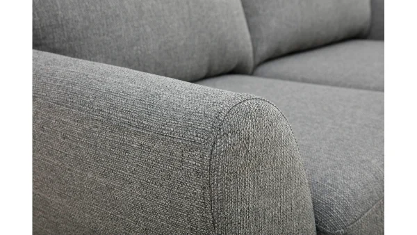 Canapé Scandinave 2 Places En Tissu Gris Et Bois Clair ALICE 6