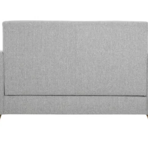 Canapé Scandinave 2 Places En Tissu Gris Et Bois Clair FJORD 14