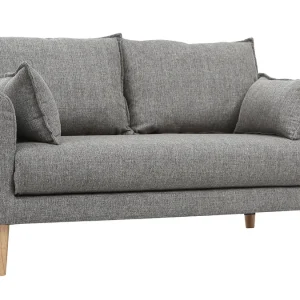 france Canapé Scandinave 2 Places En Tissu Gris Et Bois Clair KATE 11