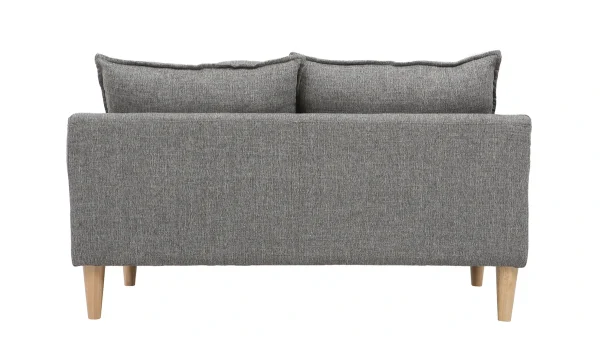 france Canapé Scandinave 2 Places En Tissu Gris Et Bois Clair KATE 4