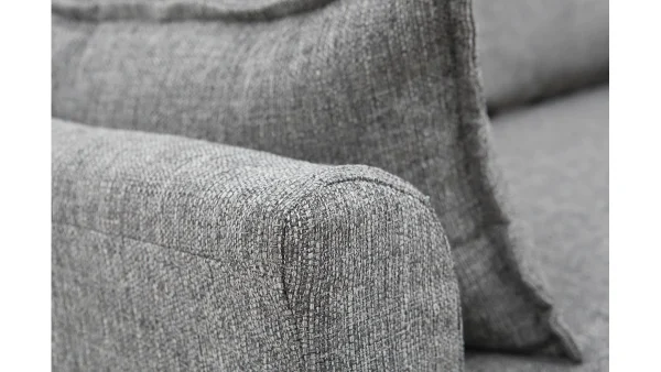 france Canapé Scandinave 2 Places En Tissu Gris Et Bois Clair KATE 5