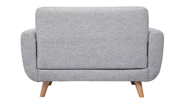 Canapé Scandinave 2 Places En Tissu Gris Et Bois Clair PURE 5