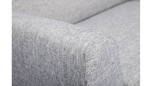 Canapé Scandinave 2 Places En Tissu Gris Et Bois Clair PURE 6