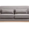 Canapé Scandinave 2 Places En Tissu Gris Et Bois Clair YOKO 20