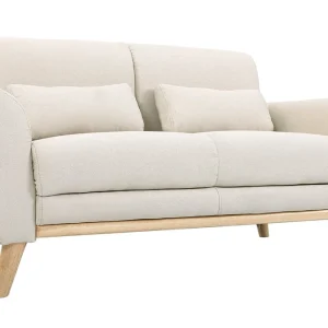 beauté Canapé Scandinave 2 Places En Tissu Naturel Et Bois Clair EKTOR 10