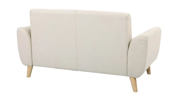 beauté Canapé Scandinave 2 Places En Tissu Naturel Et Bois Clair EKTOR 4
