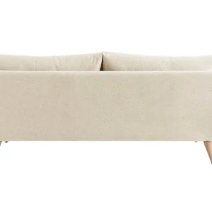 Canapé Scandinave 3 Places En Tissu Beige Et Bois Clair CREEP 16