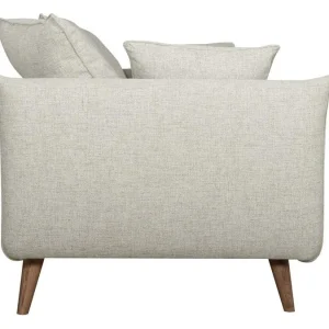 Canapé Scandinave 3 Places En Tissu Beige Et Bois Clair OLYMPIA 11