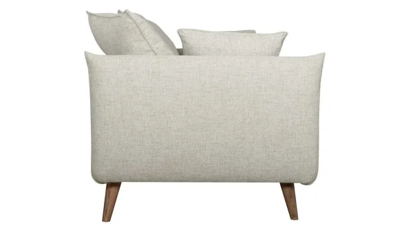 Canapé Scandinave 3 Places En Tissu Beige Et Bois Clair OLYMPIA 4