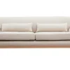 Canapé Scandinave 3 Places En Tissu Beige Et Bois Clair YOKO 25