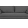 Canapé Scandinave 3 Places En Tissu Gris Anthracite Et Bois Clair CREEP 28