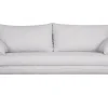 Canapé Scandinave 3 Places En Tissu Gris Clair Chiné Et Bois Clair CREEP 23