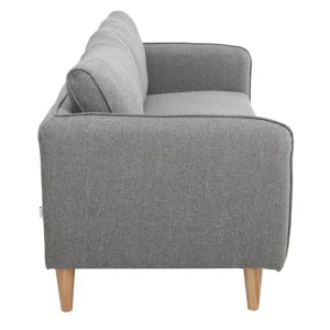 Achat Canapé Scandinave 3 Places En Tissu Gris Clair Et Bois Clair KURT – Miliboo & Stéphane Plaza 14