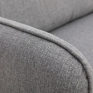 Achat Canapé Scandinave 3 Places En Tissu Gris Clair Et Bois Clair KURT – Miliboo & Stéphane Plaza 18