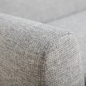 excellents soldes Canapé Scandinave 3 Places En Tissu Gris Clair Et Bois Clair PURE 17