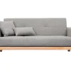 Canapé Scandinave 3 Places En Tissu Gris Et Bois Clair FJORD 22