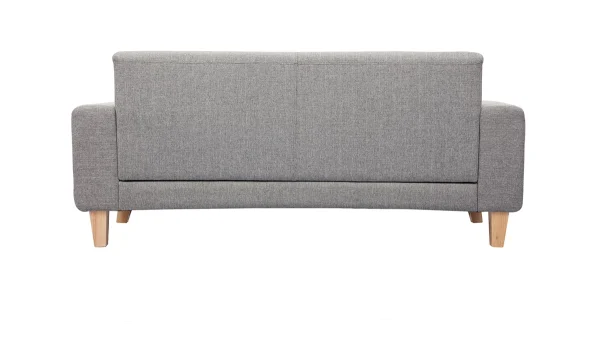 Canapé Scandinave 3 Places En Tissu Gris Et Bois Clair FJORD Achat 3