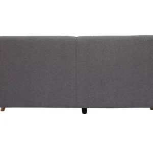 prix de gros Canapé Scandinave 3 Places En Tissu Gris Foncé Et Bois Clair EKTOR 15