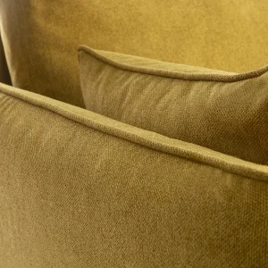 Canapé Scandinave 3 Places En Tissu Jaune Cumin Et Bois Clair CREEP Réductions 17