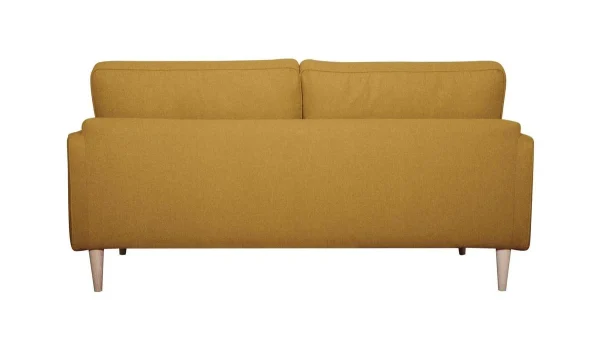 garantis authentique Canapé Scandinave 3 Places En Tissu Jaune Cumin Et Bois Clair PAPEL 5