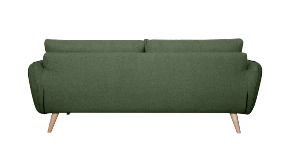 Canapé Scandinave 3 Places En Tissu Kaki Et Bois Clair CREEP 5