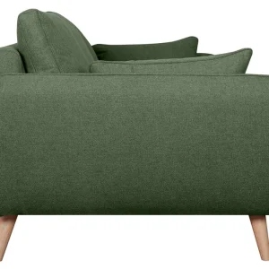 Canapé Scandinave 3 Places En Tissu Kaki Et Bois Clair CREEP 11