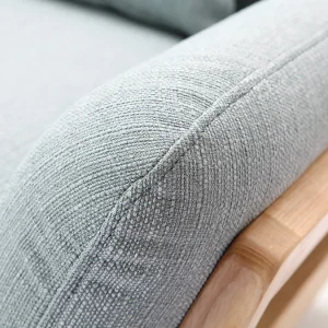 Vente Canapé Scandinave 3 Places En Tissu Vert Lagon Et Bois Clair YOKO 20