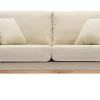 Canapé Scandinave Déhoussable 2 Places En Tissu Beige Et Bois Clair OSLO 25