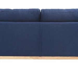Authentic Original licence Canapé Scandinave Déhoussable 2 Places En Tissu Bleu Foncé Et Bois Clair OSLO 15