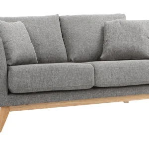 aux meilleurs prix Canapé Scandinave Déhoussable 2 Places En Tissu Gris Et Bois Clair OSLO 13