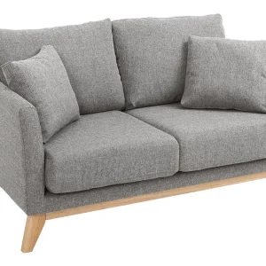 aux meilleurs prix Canapé Scandinave Déhoussable 2 Places En Tissu Gris Et Bois Clair OSLO 15