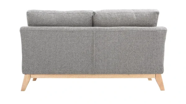 aux meilleurs prix Canapé Scandinave Déhoussable 2 Places En Tissu Gris Et Bois Clair OSLO 5