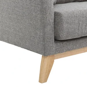 aux meilleurs prix Canapé Scandinave Déhoussable 2 Places En Tissu Gris Et Bois Clair OSLO 19