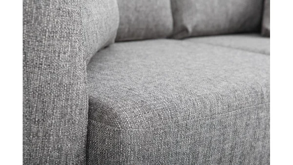 aux meilleurs prix Canapé Scandinave Déhoussable 2 Places En Tissu Gris Et Bois Clair OSLO 7