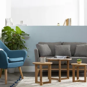 aux meilleurs prix Canapé Scandinave Déhoussable 2 Places En Tissu Gris Et Bois Clair OSLO 23