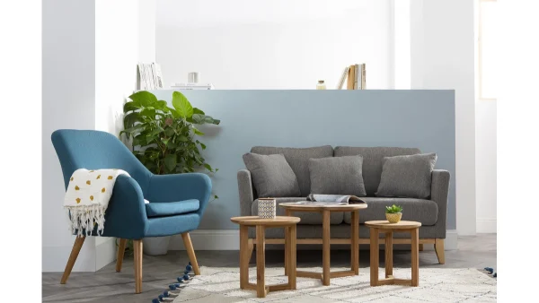 aux meilleurs prix Canapé Scandinave Déhoussable 2 Places En Tissu Gris Et Bois Clair OSLO 8