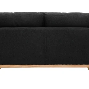 garantis authentique Canapé Scandinave Déhoussable 2 Places En Tissu Gris Foncé Et Bois Clair OSLO 15