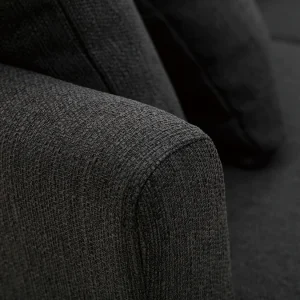 garantis authentique Canapé Scandinave Déhoussable 2 Places En Tissu Gris Foncé Et Bois Clair OSLO 17