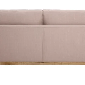 Canapé Scandinave Déhoussable 2 Places En Tissu Rose Et Bois Clair OSLO 15