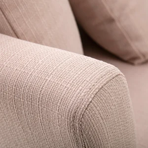 Canapé Scandinave Déhoussable 2 Places En Tissu Rose Et Bois Clair OSLO 17