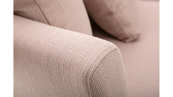 Canapé Scandinave Déhoussable 2 Places En Tissu Rose Et Bois Clair OSLO 6