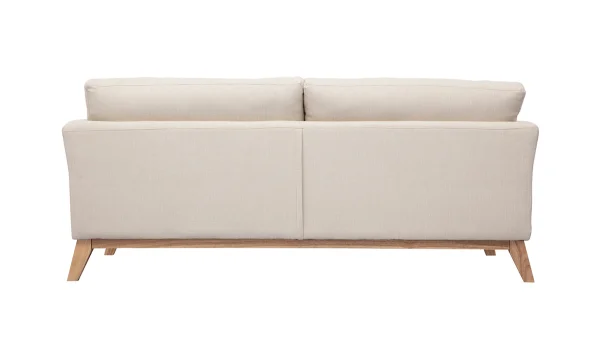Canapé Scandinave Déhoussable 3 Places En Tissu Beige Et Bois Clair OSLO Prestation Et Rapide 5