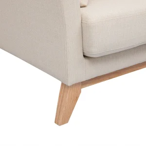 Canapé Scandinave Déhoussable 3 Places En Tissu Beige Et Bois Clair OSLO Prestation Et Rapide 21