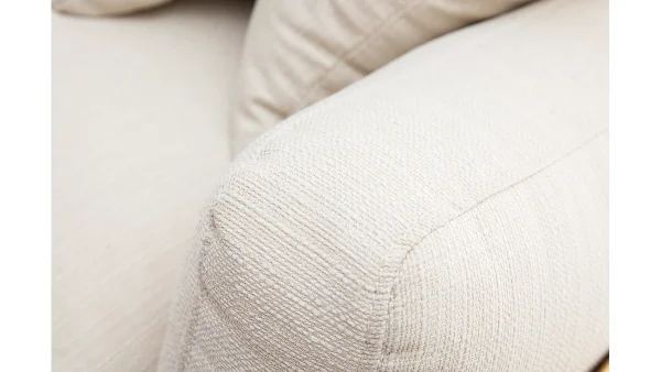 soldes ligne Canapé Scandinave Déhoussable 3 Places En Tissu Blanc Crème Et Bois Clair KYO 6