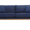 Canapé Scandinave Déhoussable 3 Places En Tissu Bleu Foncé Et Bois Clair OSLO shopping pas cher 34