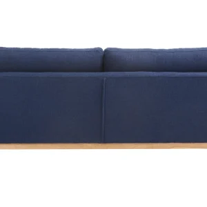 Canapé Scandinave Déhoussable 3 Places En Tissu Bleu Foncé Et Bois Clair OSLO shopping pas cher 15