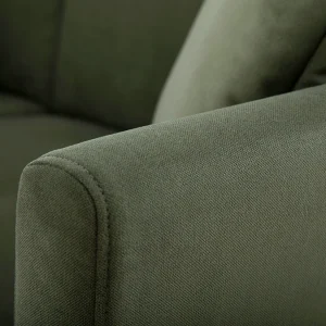 garantis authentique Canapé Scandinave Déhoussable 3 Places En Tissu Effet Velours Kaki Et Bois Clair OSLO – Miliboo & Stéphane Plaza 21
